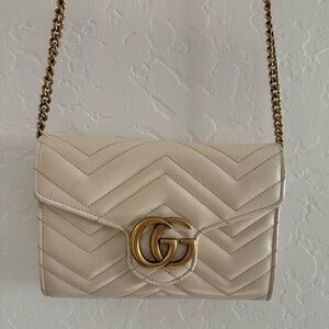 Gucci GG Marmont Super Mini Bag - Cream